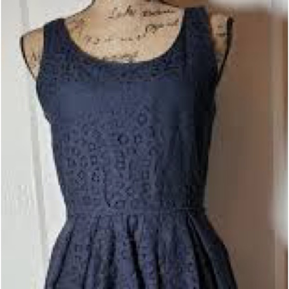 J. Crew Midnight Blue Lace Dress - Picture 1 of 10